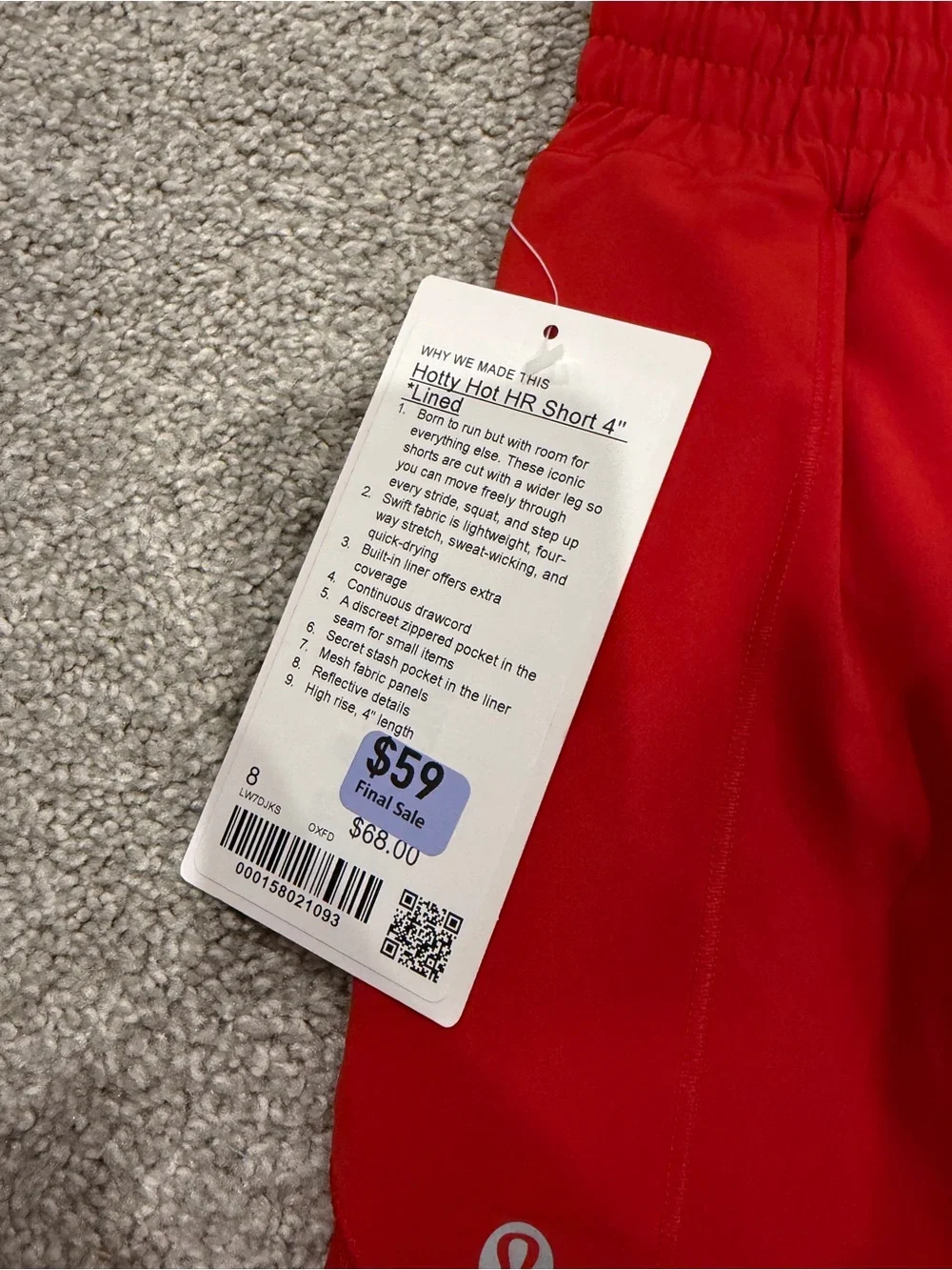 lululemon athletica inseam size